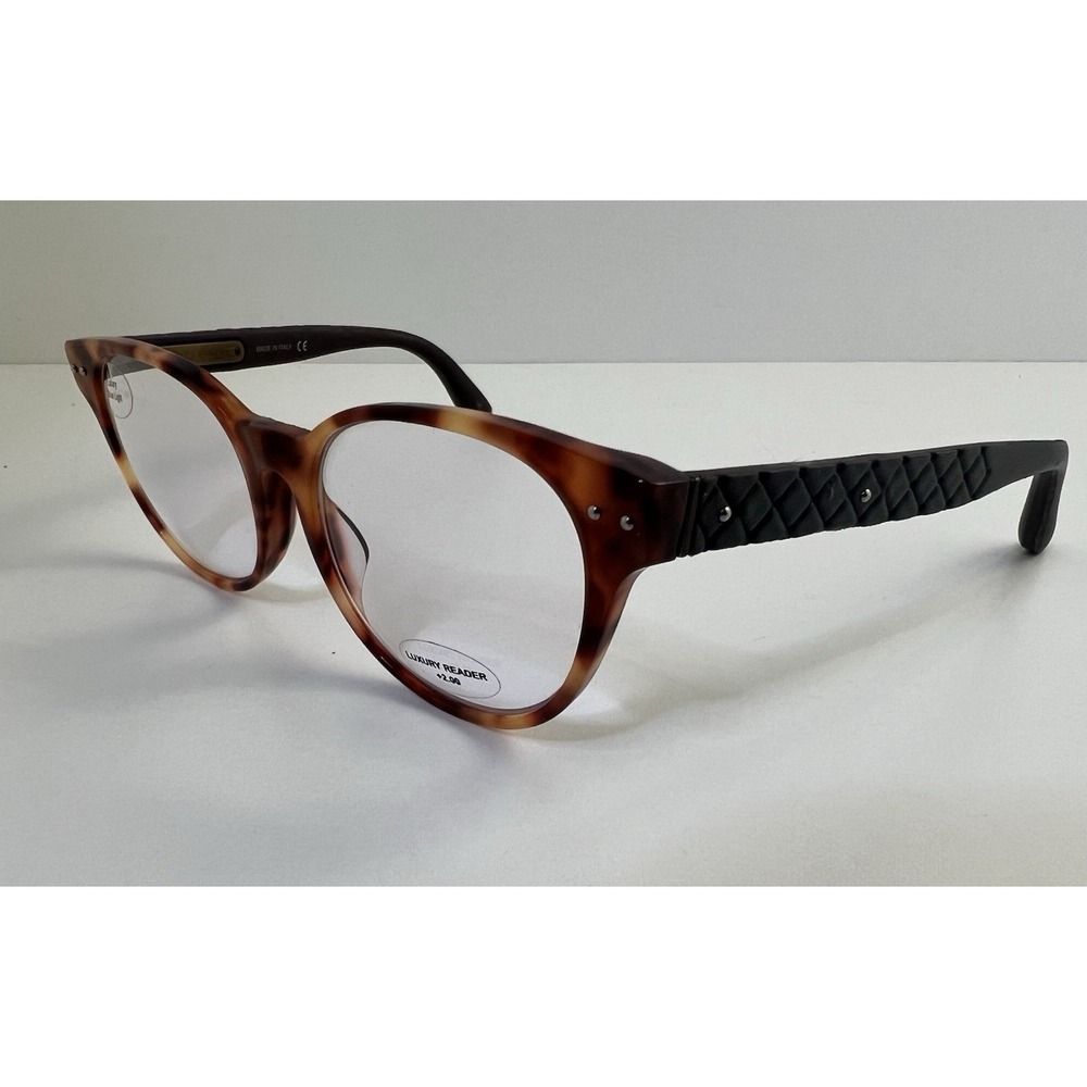Bottega Veneta Eyeglasses Frames BV00046OA 003 52-18 Havana / Black Asian Fit